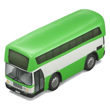 bus à impérial deux étage vert  sticker
