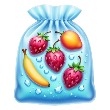 frozen market fruit bag sticker