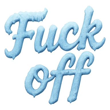 winter Fuck off text , remove background sticker