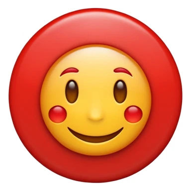 Emoji estilo vectorial de un sol rojo , en el centro un círculo blanco con borde rojo y una letra U roja gruesa. Diseño simple, colores sólidos, sin texto adicional, fondo transparente, estilo emoji oficial. sticker