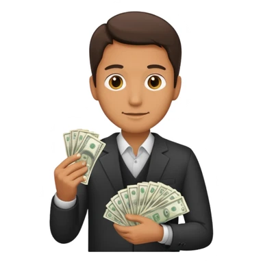 Maintenance guy with money sticker