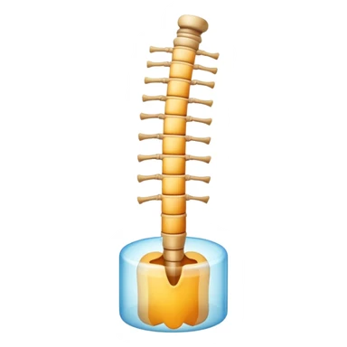 simplified spinal cord with few details sticker