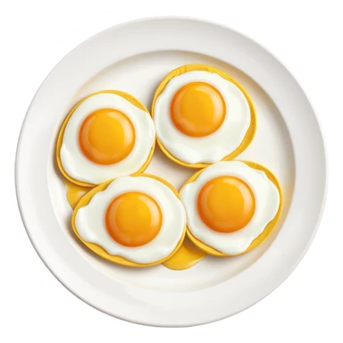 Two Sunny side Eggs in a plate sticker