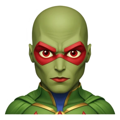Martian Manhunter with red eyes sticker