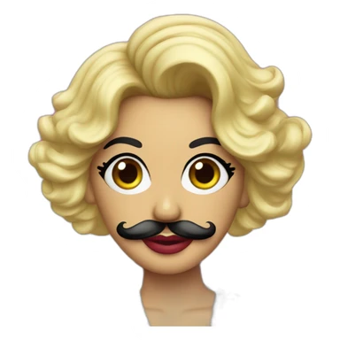 palestino drag queen con bigote sticker