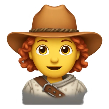 Redhead cowgril sticker