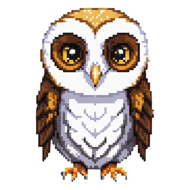 barn owl with wide eyes sticker