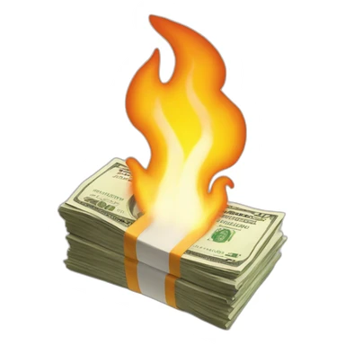 Money burning sticker