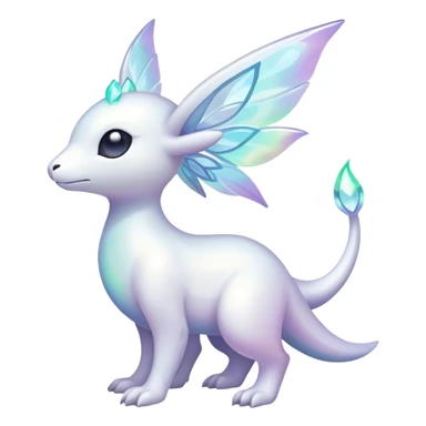  Iridescent white pale fakemon-creature  sticker