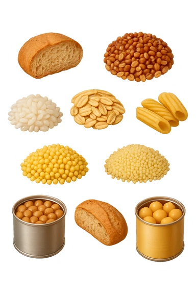emoji stile iphone 3d di questi elementi che fluttuano in aria:

Riso, quinoa, avena, miglio, couscous senza glutine
Pasta e pane gluten-free
Farro a lievitazione lunga
Lenticchie e ceci in scatola

 che fluttuano in aria, iperealistico 4k sticker