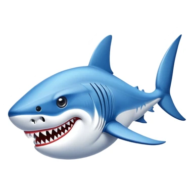 Tiburón con zapatos Nike azules  sticker