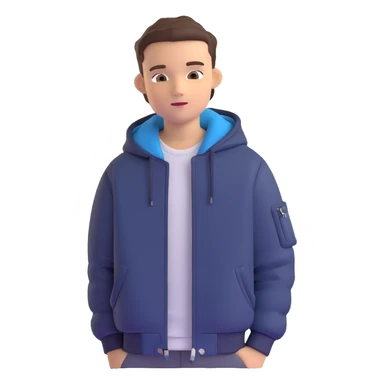 teenage boy wearing a jacket, looking confident sticker