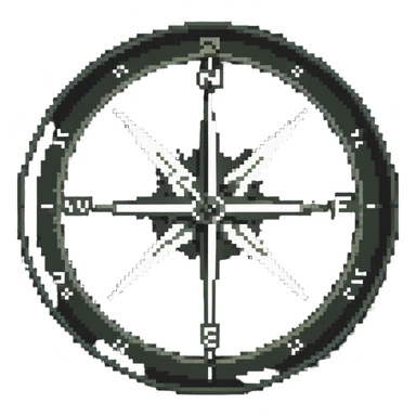 army compass navigation tool sticker