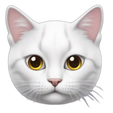 Gato branco de olho lilás sticker