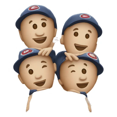 twins with caps sticker