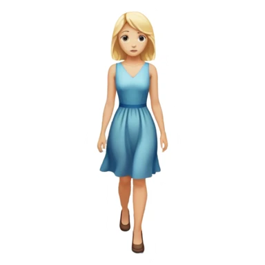 back of blonde woman stands In front at a crossroads between two paths—one illuminated, the other in shadow... scary and sunlight ...she walks the light path  sticker