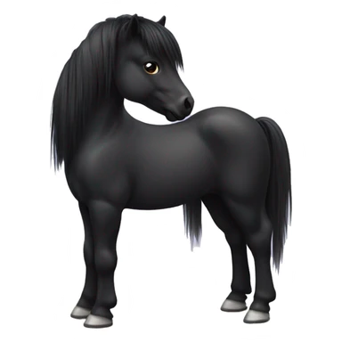 Black Shetland pony sticker