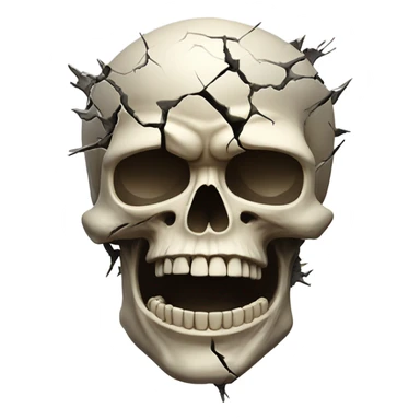 Skull with mind blown sticker