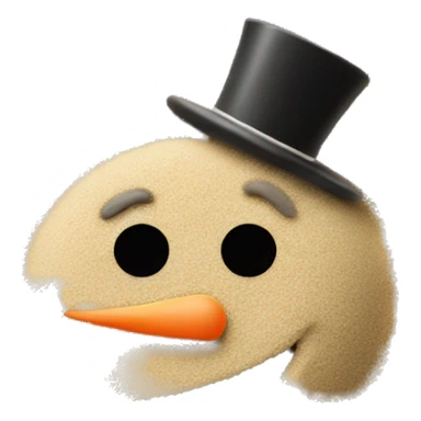 Snowman made of sand sticker