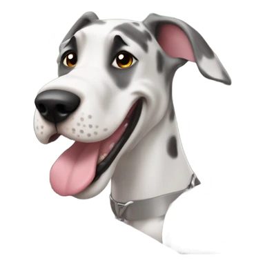 Great Dane racing in a car sticker