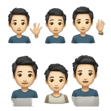 庄子：微笑、宽额、剑眉、丹凤眼、清瘦、高颧骨、飘逸 sticker