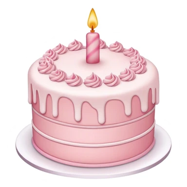 Soft pink cake sticker