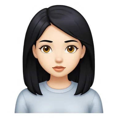 Aisen girl with blach hair sticker