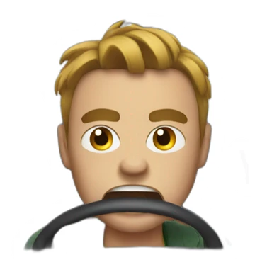 Angry man in a car sticker