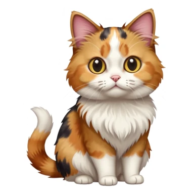 Calico munchkin cat standing  sticker