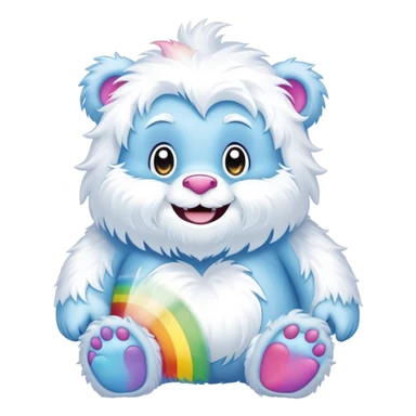  rainbow care bear  yeti sticker