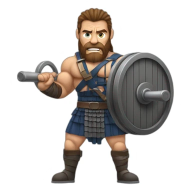 Bodybuilding Braveheart with Cannons sticker