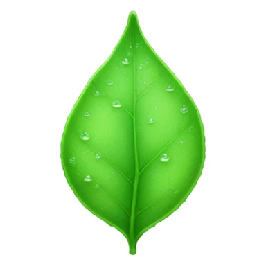 soft green leaf with morning dew drop sticker