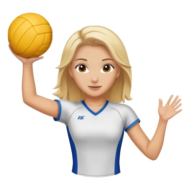 white girl blonde hair playing volleyball  sticker