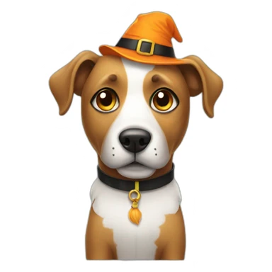 Dog in Halloween costume sticker