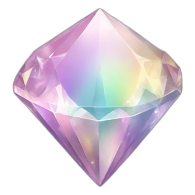 Pastel iridescent rainbow crystal diamond sticker