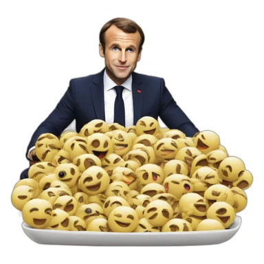 Macron qui fait un live insta sticker