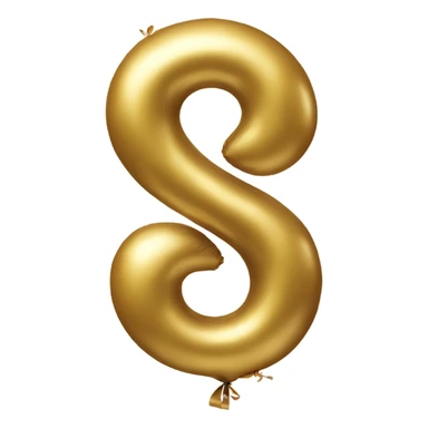 Number eight Golden balloon sticker