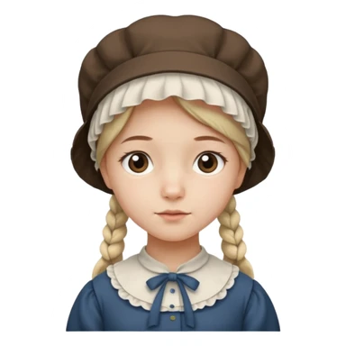 Puritan young girl Amish  sticker