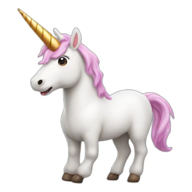 unicorn with a sausage as horn sticker