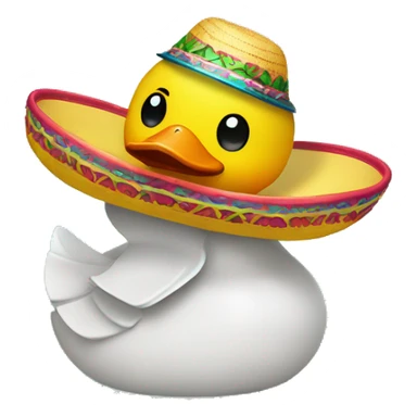 Rubber duckie wearing a sombrero sticker