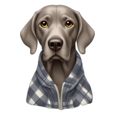 Braque de weimard avec un plaid sticker