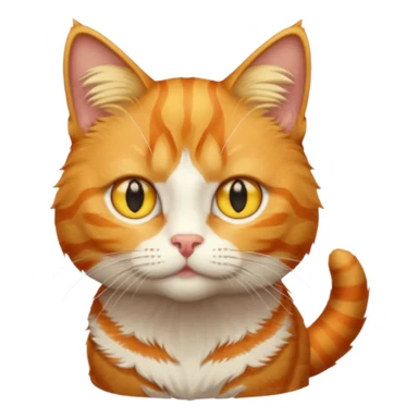 orange tabby cat: yellow eyes short hair sticker