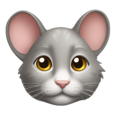 Une souris sur un chat sticker