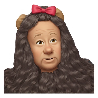 boy with hair bow sticker