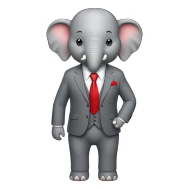 The elephand went in a suit
 sticker