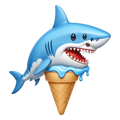 Shark ice cream  sticker