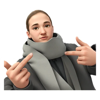 boy in jacket by wall sticker