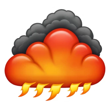 fire hitted by thunderstorm  sticker