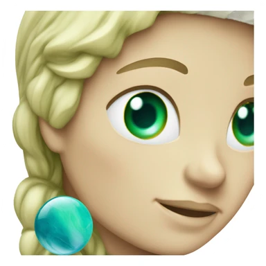 blue and green glass marble  sticker