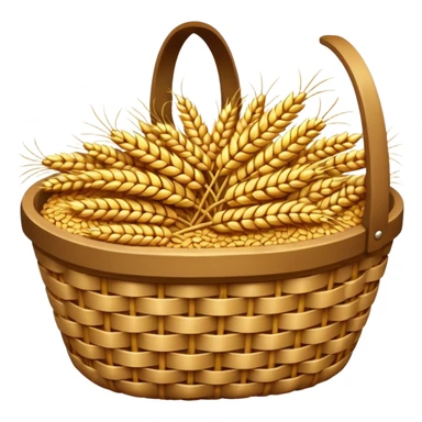 Wheat grain basket sticker